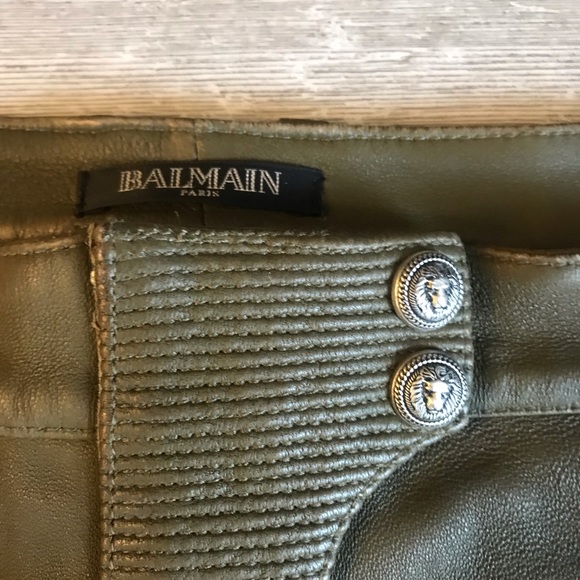 $4.1k+ Balmain Ribbed Leather Skinny Pants WOW! - Picture 3 of 7